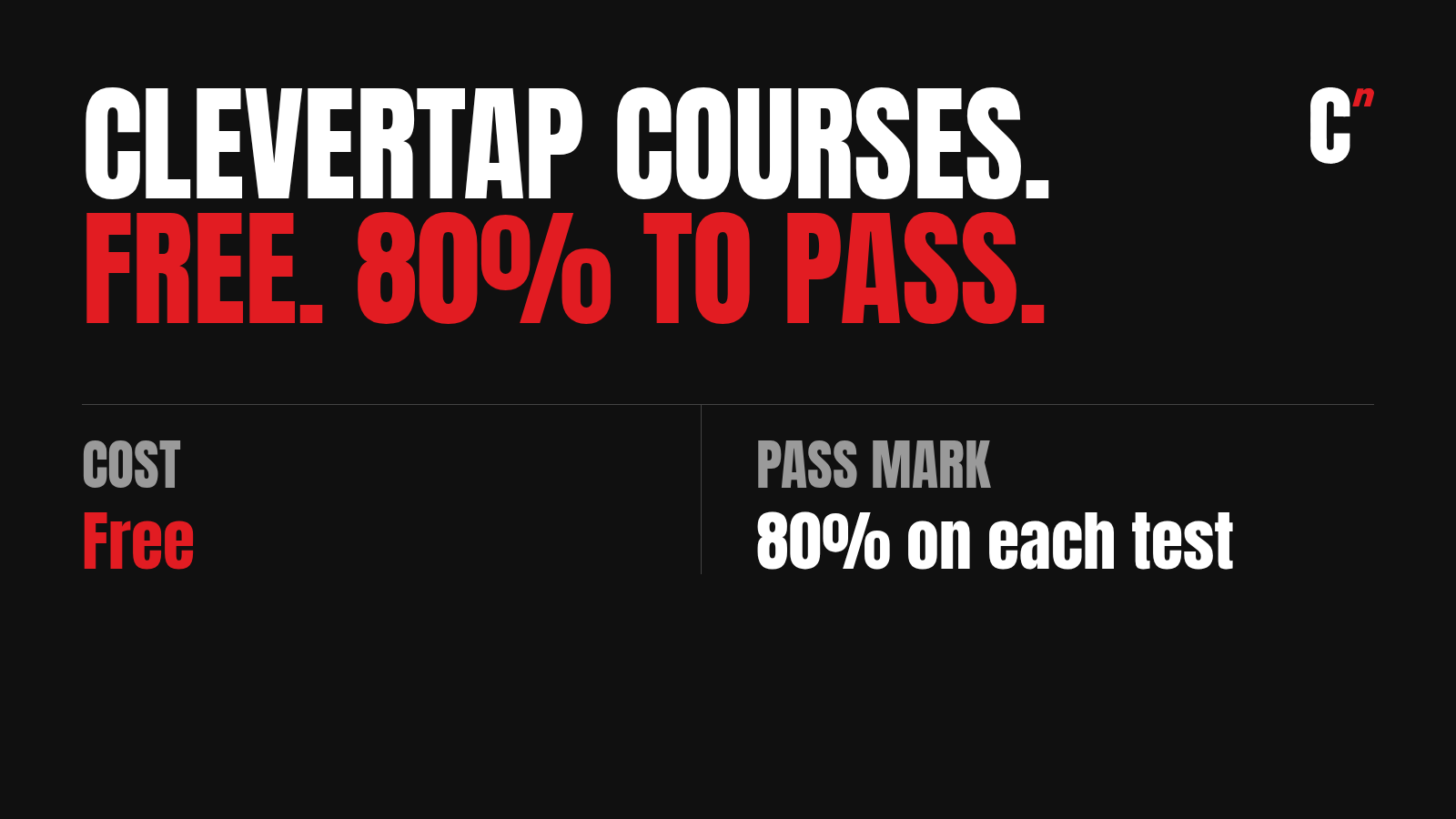 CleverTap certification guide: free CleverTap University courses, an 80% pass mark and up to 10 retakes