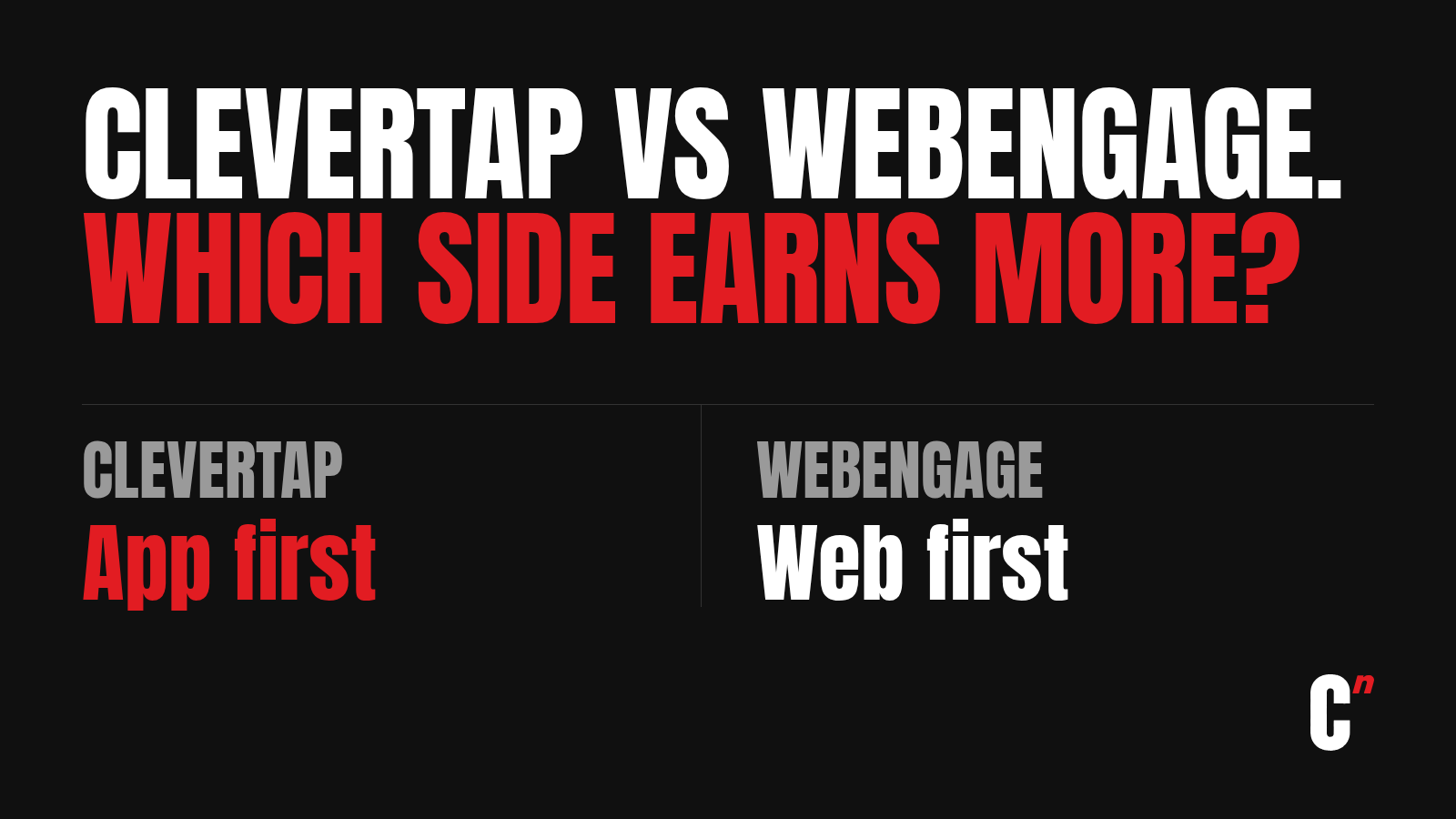 CleverTap vs WebEngage: CleverTap for app-led businesses, WebEngage for website-led businesses