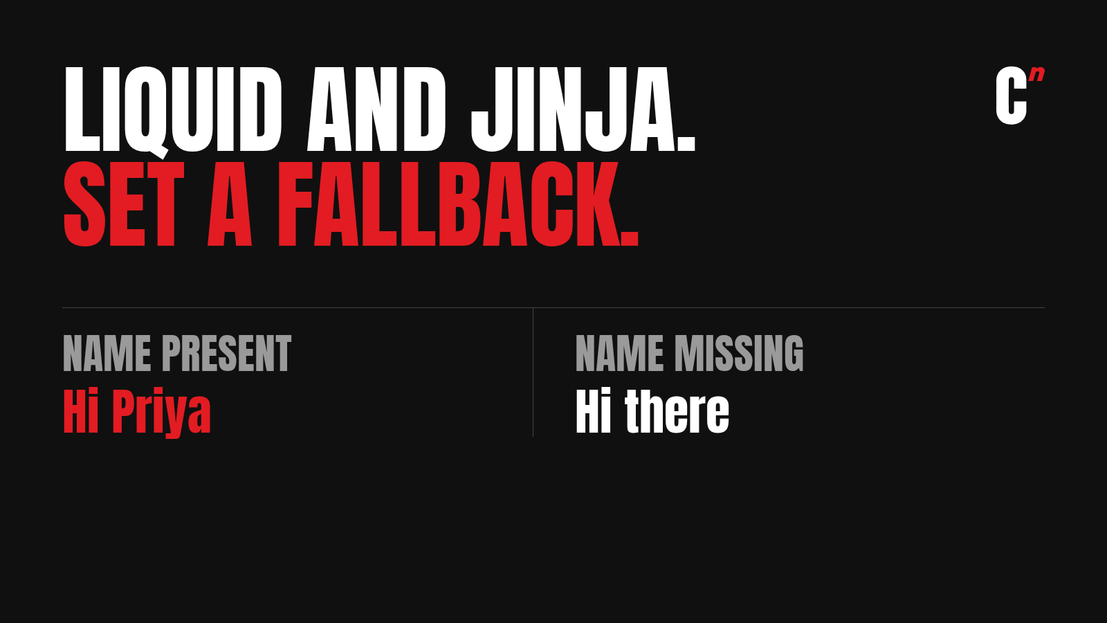 Liquid and Jinja personalization guide: set a fallback for every tag, for CRM freshers