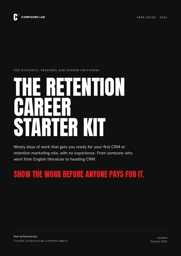 Cover of the retention career starter kit by Compound Lab