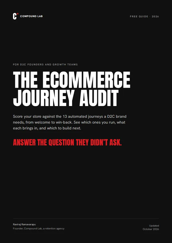Cover of the ecommerce journey audit by Compound Lab