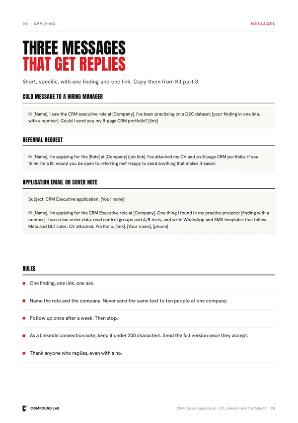 Three messages to hiring managers that get replies