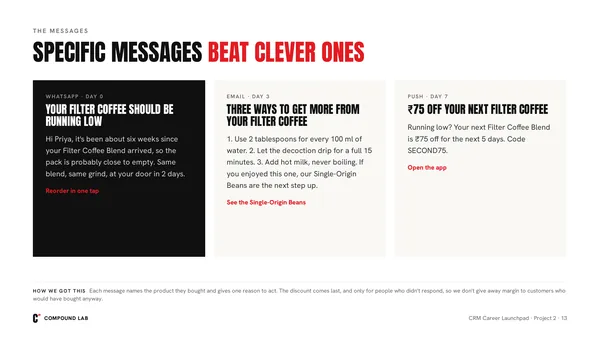 Three messages for customers who need a nudge